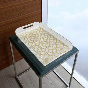 BANDEJA ACRÍLICA tres tamaños 14 '', 15 y 16'' Bandejas para servir de alta calidad Bandeja acrílica para servir Rectangular Precio bajo al por mayor - Product Image 2