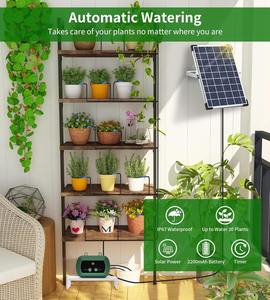 Contrôleur de goutteur automatique pour serre, kit de micro-pompes à goutte à goutte, système d'irrigation intelligent solaire pour jardin, système d'arrosage économe en énergie, double - Product Image 3