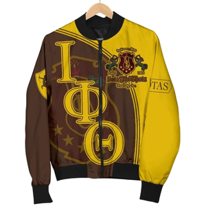 Veste en satin universitaire Iota Phi Theta 1963, fraternité grecque universitaire, bombardier brodé, vêtements d'extérieur haut de gamme pour hommes - Product Image 1