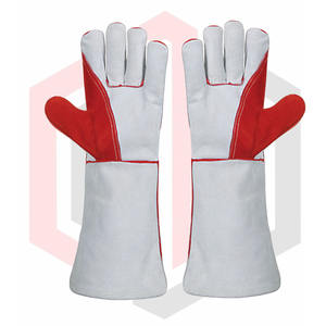 Guantes de soldadura personalizables de piel de vaca dividida con aislamiento térmico resistencia al desgaste 7 oz de espesor antideslizante sin polvo - Product Image 5