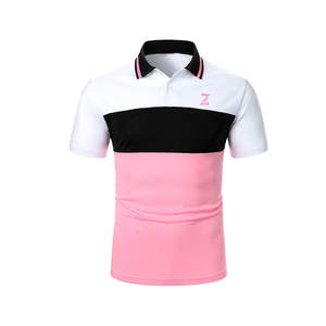 Hommes élégants pour polos Logo personnalisé imprimé 100% coton tricoté tissu respirant - Product Image 1