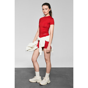 Urban Beat FLEXORA Camiseta deportiva ajustada con detalle estampado y cuello redondo para mujer - Product Image 2