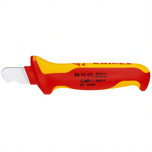 Couteau de démontage Knipex avec manche multi-composants isolant VDE, lame à crochet fixe solide - Product Image 2