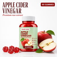 Gummies d'extrait brut de cidre de pomme (ACV) de qualité supérieure OEM, 60 unités, fourniture en marque blanche
