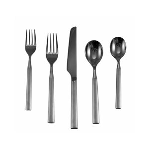 Juego de cubiertos plateados de acero inoxidable, juego de cuchara y tenedor, cubiertos suaves y fáciles de limpiar para regalos de negocios, desechables - Product Image 6