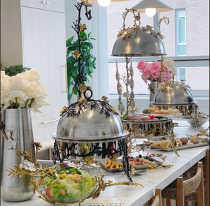 Réchaud à buffet en métal élégant et durable, bec verseur, qualité supérieure, lavage à la main uniquement, pour les cuisines de restaurants, les salles de réception - Product Image 5