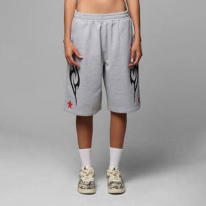 Short en Molleton de Coton 100% pour Homme Pantalon de Survêtement en Éponge Française à Motif Solide avec Sérigraphie Personnalisée Style Street Wear - Product Image 1