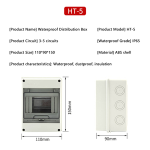 Hộp nối điện bản lề nắp trong suốt IP65 dự án điện với bao vây 2/3/5/8/12 hộp phân phối mạch - Product Image 4