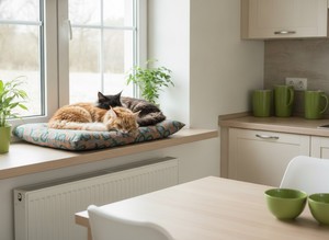 «Amistar Matelas pour animaux de compagnie de haute qualité 100x65 cm, lit universel classique en tissu Oxford pour chats de grande taille et chiens de taille moyenne» - Product Image 5
