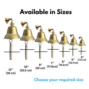 Cloche en laiton Amazon Design unique Cloche en laiton de qualité supérieure Cloche de puits pour la maison Extérieur Jardin Temple Navire Décoration Portable - Product Image 6