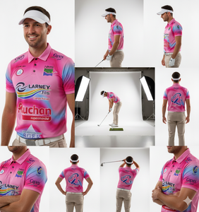 Polo de Punto con Cuello Acanalado y Estampado por Sublimación para Hombre, Camisa de Golf con Logotipo Bordado o Estampado para Deportes y Negocios - Product Image 6