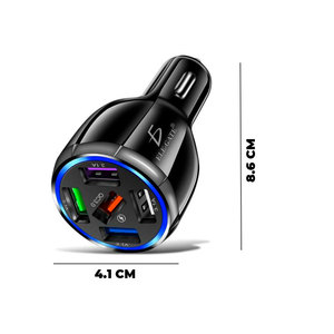 Caricabatterie per Auto QC3.0 con 5 Porte USB, Ricarica Rapida 32W ad Alta Efficienza - Product Image 5