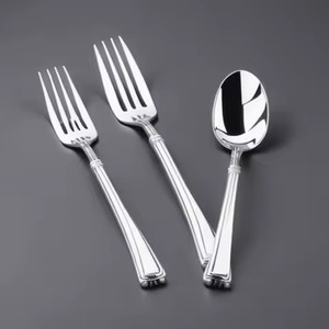 Juego de Cubiertos de Acero Inoxidable de 5 Piezas con Diseño Único, Juego de Cubiertos de Lujo o Reales para Bodas y Navidad - Product Image 3