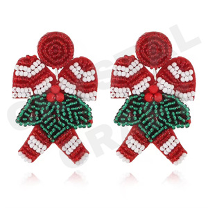 Boucles d'oreilles perlées Vintage Bling St. Patty pour femmes patriotique Orange blanc bleu pour les mariages ou les jours commémoratifs - Product Image 5