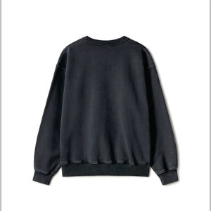 Sweatshirts à col rond surdimensionnés en coton pour hommes nouveauté vêtements d'hiver brodés personnalisés avec impression numérique en vente - Product Image 2