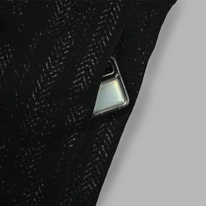 เสื้อโค้ทขนสัตว์ยาวสำหรับผู้ชายทันสมัย เป็นมิตรกับสิ่งแวดล้อม เหมาะสำหรับฤดูหนาว ทรงทันสมัยสำหรับใส่ทำงานและลำลอง - Product Image 4