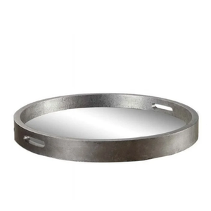 Plateau de service alimentaire en aluminium de forme arrondie plateau de service de fête de mariage plateau à Dessert servant de délicieux aliments à la maison - Product Image 3