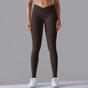 Factory Directly Wholesale Ladies Pants Cotton Knitted Solid Colors Leggings High Waist <b>Trousers</b> for <b>Yoga</b> Warm Fashion Winter - Product Image 5
