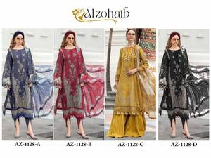 Collection exclusive de costumes pakistanais Dupatta en coton disponible au tarif de gros pour les soirées décontractées et les soirées - Product Image 4