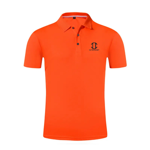 T-shirt pour homme à col montant et manches courtes, en tricot 100% coton respirant, avec impression numérique personnalisée sur le devant, OEM - Product Image 6