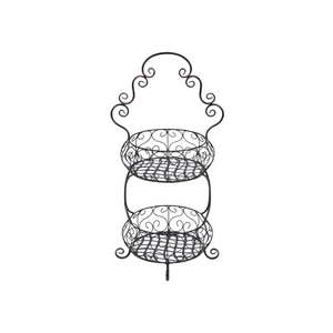 Cesta de Alambre de Hierro Multifuncional con Asa, Redonda, de 3 Niveles, para Mesa de Cocina, Frutas, Verduras, Cesta de Almacenamiento - Product Image 6