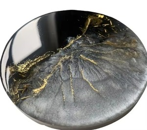 ที่รองแก้วทำจากเรซินสวยงามถาดรองเครื่องดื่มตกแต่งอย่างหรูหราสำหรับโต๊ะกาแฟโต๊ะรับประทานอาหารและห้องครัวที่บ้านจากอินเดีย - Product Image 4