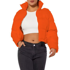 Custom logo <b>Jackets</b> Bubble Short <b>Crop</b> Coats Puff <b>Ladies</b> Down Coats Thick Warm Custom Winter Puffer <b>Jacket</b> - Product Image 6