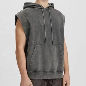 <b>Men</b> Winter <b>Sleeveless</b> <b>Hoodies</b> for Workout Gym Fitness-Fleece 100% Cotton Eco-Friendly Breathable - Product Image 3