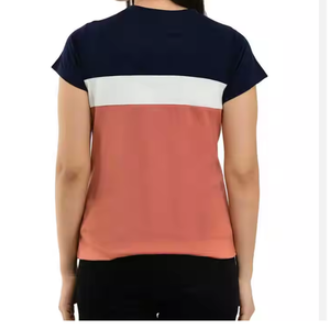 Camisetas de manga corta de alta calidad para mujer, camiseta de manga corta transpirable de longitud media holgada con estampado personalizado de Bangladesh - Product Image 3