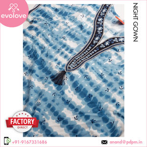 Top vente rayonne femmes longue robe de nuit bonne qualité vêtements de nuit pour un usage domestique large Options de couleur pour l'été - Product Image 2