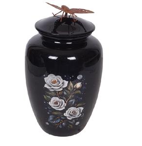 <b>Black</b> Finish Handmade White Glossy Urn <b>Top</b> Selling High Quality Cremation Urn Classic <b>Funeral</b> Supplies <b>For</b> Adult Ashes Finished - Product Image 5