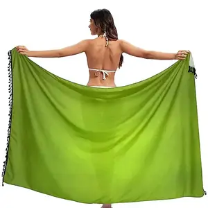 Summer Beach Cover Up Multi Wear Swimsuit Sarong Custom Print Wrap Sarong Cover Up for Women