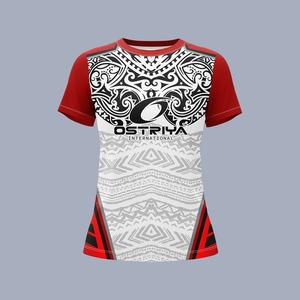 Camisetas de Manga Corta con Diseño Tribal para Mujer, Cuello Redondo, Corte Regular, Secado Rápido, Color Personalizado, Estilo Casual y Urbano - Product Image 5