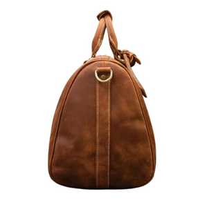 กระเป๋าทรงดัฟเฟิลกระเป๋าเดินทางสำหรับยิมหนังแท้ขนาดใหญ่หรูหรามีสไตล์ใส่ได้ทั้งชายและหญิงมีซิปปิดดีไซน์ล่าสุดราคาถูก - Product Image 5