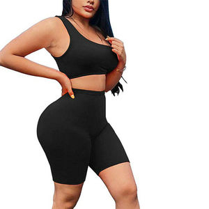 Short de motard grande taille short de yoga extensible à la taille leggings usine vente en gros short de course pour filles short de fitness sans couture - Product Image 4