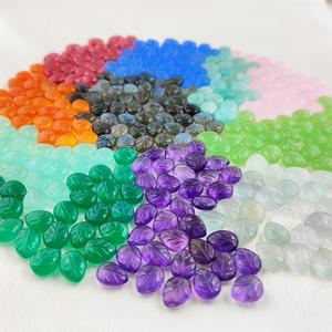 ลูกปัดแกะสลักพลอยรูปทรงใบไม้คาร์เนเลี่ยนลูกปัดคริสตัลแบบหลวมสำหรับทำเครื่องประดับ - Product Image 4