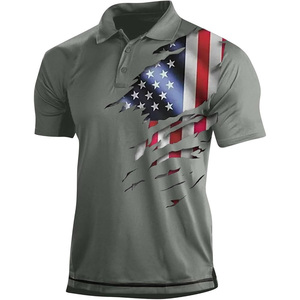 Personalizada de los hombres de manga corta Casual Golf para la camisa más tamaño bordado Terry camuflaje personalizado para camisas - Product Image 3