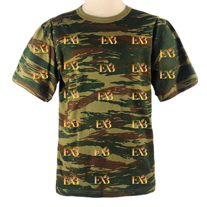 OEM Camouflage Pattern Short Sleeve <b>T</b>-<b>Shirt</b> Breathable Woven Fabric Anti-Static for <b>Summer</b> Winter Sports Training Clothing - Product Image 1