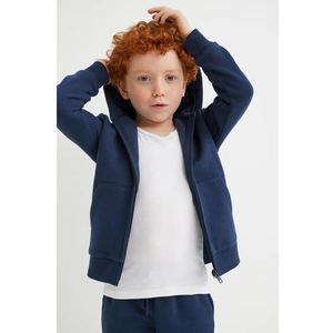 2025 OEM Logo personnalisé couleurs haute qualité enfants polaire fermeture éclair sweats à capuche automne broderie coton biologique respirant - Product Image 3