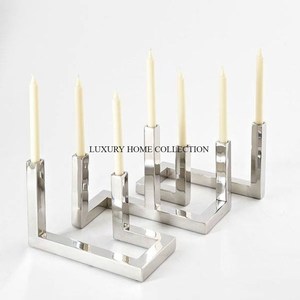 Metal Mirror Polished Tabletop Home Decoration <b>Candle</b> <b>Holder</b> Exclusive Quality Metallic Luxury Lightening <b>Candle</b> <b>Holder</b> in India - Product Image 1