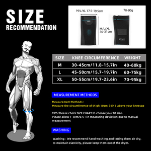 Genouillère de compression respirante et résistante VBOSI pour une <span class=keywords><strong>protection</strong></span> complète lors de la course, du basketball, de la gym et de l'entraînement physique - Product Image 6