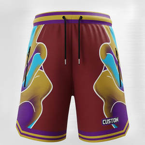 Shorts en maille 100 % polyester Performance Tech avec doublure de compression intégrée et poche dissimulée pour téléphone, pour une performance fonctionnelle avancée - Product Image 1