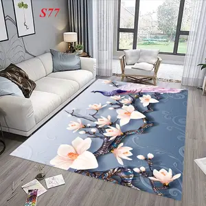 Alfombra grande para sala de estar, decoración moderna para el hogar, imagen afilada 5D, área de lujo, texturas modernas