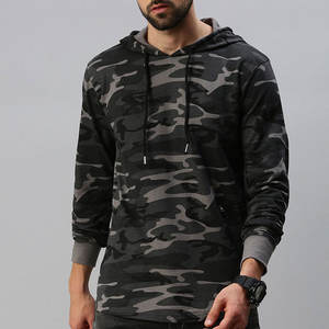 Sweat à capuche camouflage surdimensionné de haute qualité personnalisé, 100% coton, séchage rapide, respirant, pour la chasse en plein air en hiver pour hommes - Product Image 1