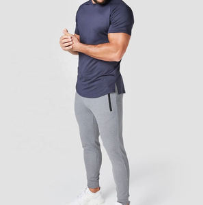 Diseñe su propia ropa de entrenamiento de poliéster Spandex Muscle Gym Active Wear Muscle Fit Tee Men Fitness Drifit T Shirt - Product Image 3