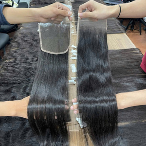 Combo Make a Wigs Natural Straight Hair Lace Closure 100% Virgin Vietnamese Remy Hair Precio de fábrica de alta calidad - Product Image 3