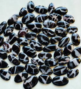 Cabujón suelto septariano negro Natural de grado AAA de alta calidad, forma de mezcla de piedras preciosas, 20MM-50MM, tamaño personalizable para la fabricación de joyas - Product Image 4