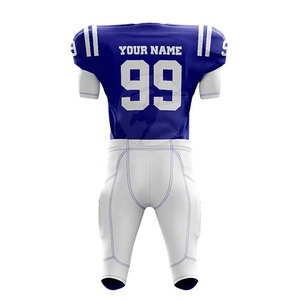 Uniforme de Fútbol Americano Personalizado para Hombre, 100% Poliéster, Logotipo Personalizado, Tela Transpirable de Alta Calidad, Conjuntos de Tallas Grandes para Jugadores - Product Image 2