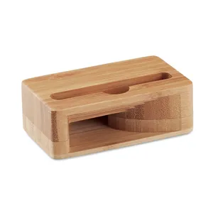 CARACOL Set da Scrivania Eco-Friendly in Bambù con Supporto per Smartphone per Gadget - Product Image 1