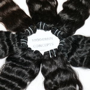 Proveedor-Extensiones de cabello humano Remy de templo indio natural alineado con cutícula 100%, estilo ondulado, sin procesamiento químico - Product Image 2